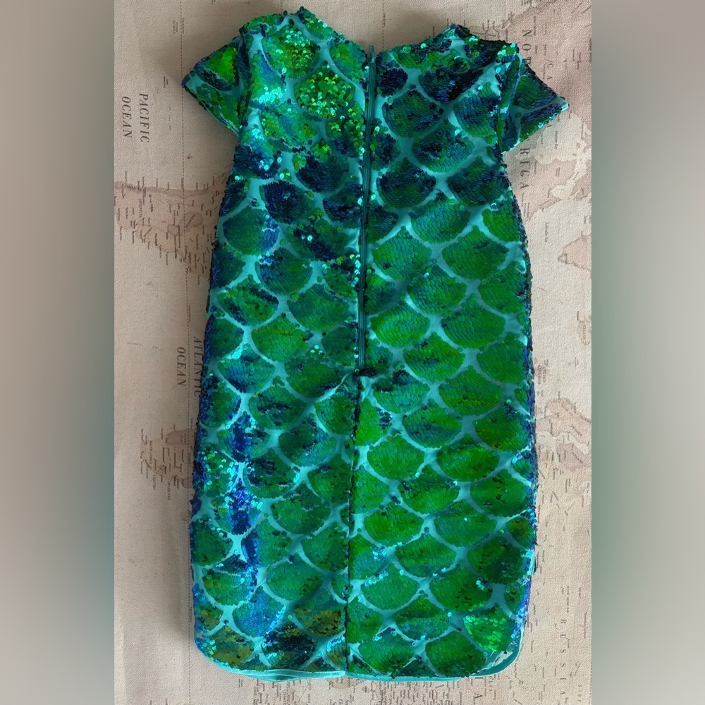Disney Ariel Sequence Party Dress Size 9/10 VGUC - Picture 5 of 10